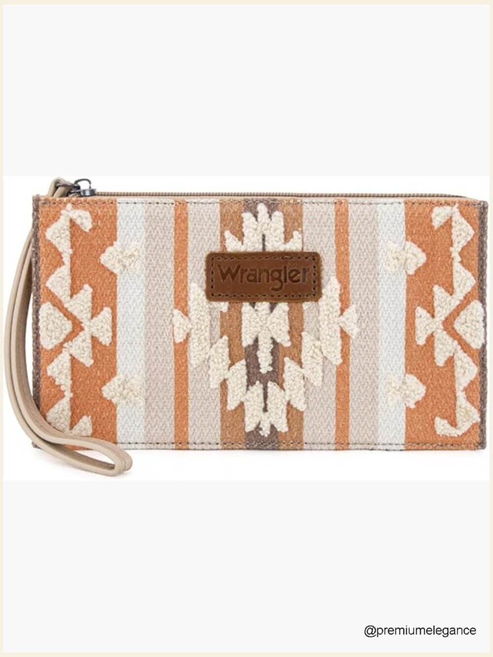 Western Wristlet Wallet Clutch with Aztec Print Card Holder Zipper Handbag